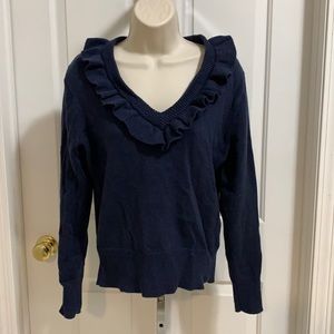 J. Crew V-neck blue sweater size small
